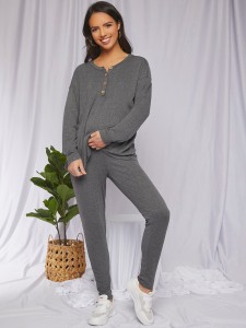 SHEIN Maternity Drop Shoulder Top & Pants Set