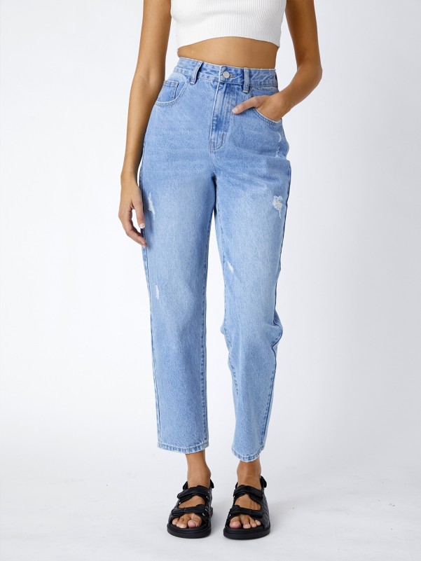 SHEIN 90s Vintage HI-RISE Denim Mom Jeans