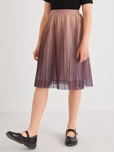 SHEIN Girls Ombre Pleated Skirt