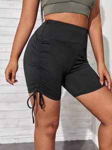 Plus Drawstring Side Sports Shorts