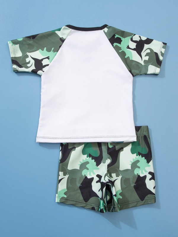 Toddler Boys Camo Pattern Shorts Swimsuit