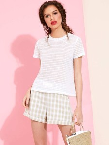 Sheer Stripe Tee