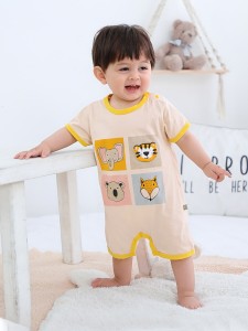 Peninsula Baby Cartoon Animal Graphic Romper