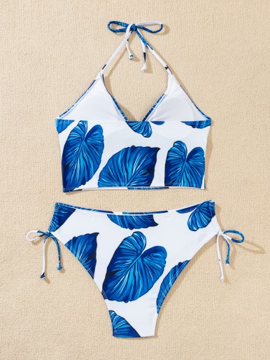 Tropical Random Print Bikini Swimsuit