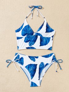 Tropical Random Print Bikini Swimsuit