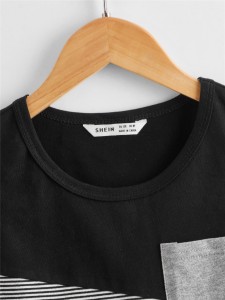 SHEIN Boys Pocket Patched Colorblock Tank Top