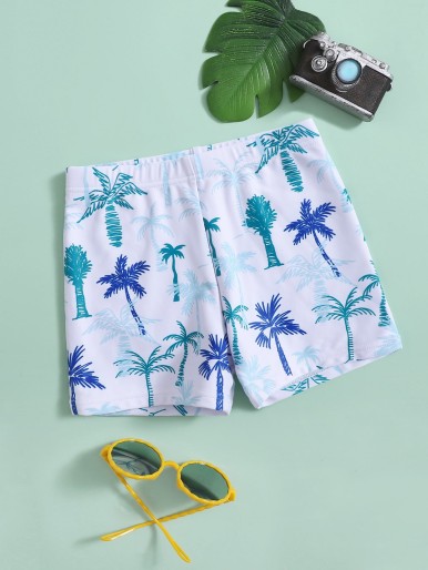 Toddler Boys Tree Print Swim Shorts