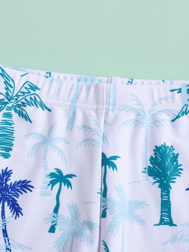 Toddler Boys Tree Print Swim Shorts