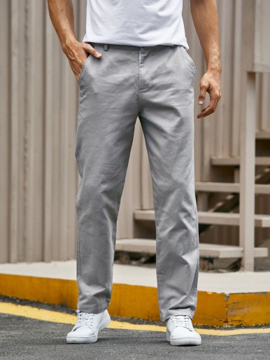 Men Solid Tailored Pants