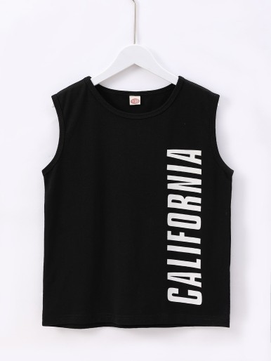 Boys Letter Graphic Tank Top