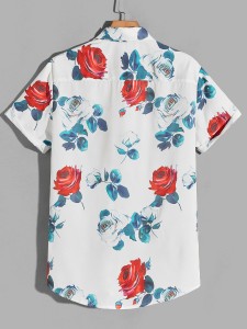 Guys Allover Floral Print Shirt