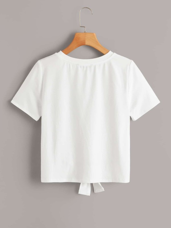 Knot Hem Graphic Tee