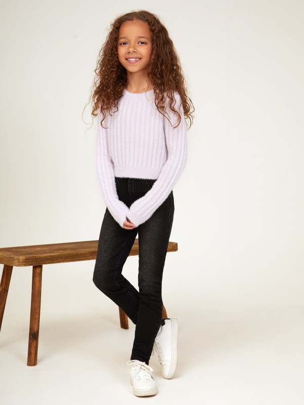 Girls fluffy clearance sweater