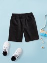 Toddler Boys Solid Elastic Waist Shorts