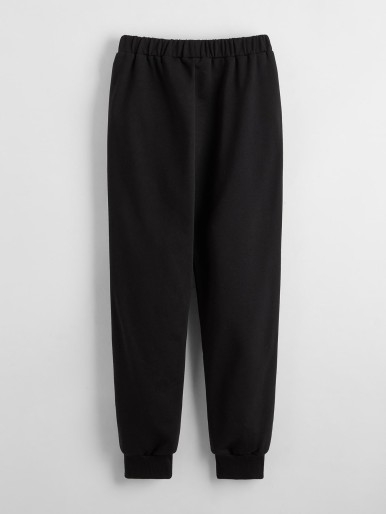 SHEIN Boys Moustache Print Sweatpants