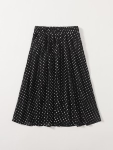 Girls Polka Dot Print Flare Skirt