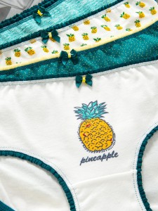 Girls 4pcs Pineapple Print Briefs