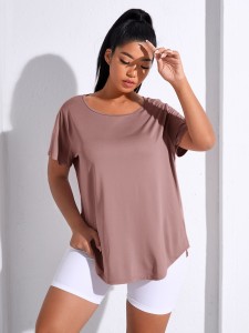 Plus Contrast Mesh Sports Tee