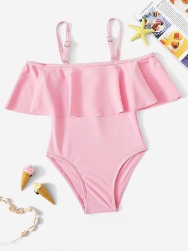 Toddler Girls Flounce One Piece Swimsuit