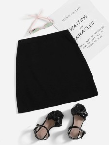 Girls Unicolor Point Skirt