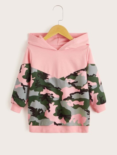 Toddler Girls Camo Print Hoodie