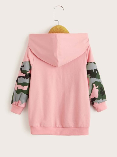 Toddler Girls Camo Print Hoodie