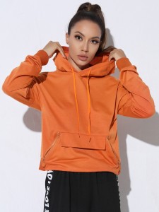 Breathable Drawstring Detail Sports Hoodie