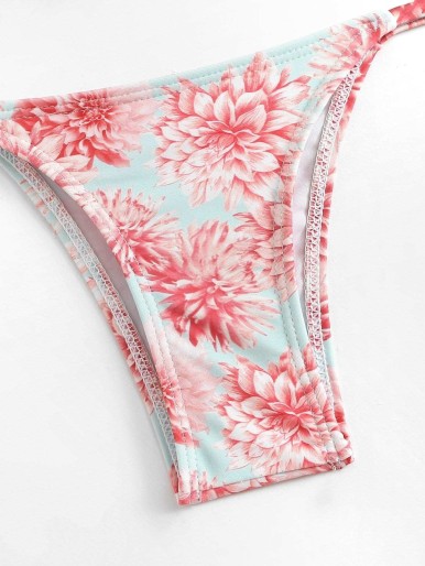 Toddler Girls Flower Print Bikini Set