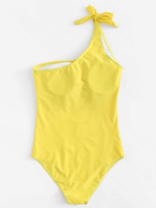 One Shoulder Knot Swimsuit