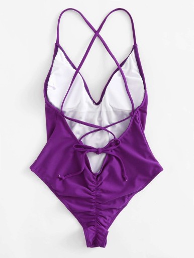 Criss Cross Low Back Swimsuit