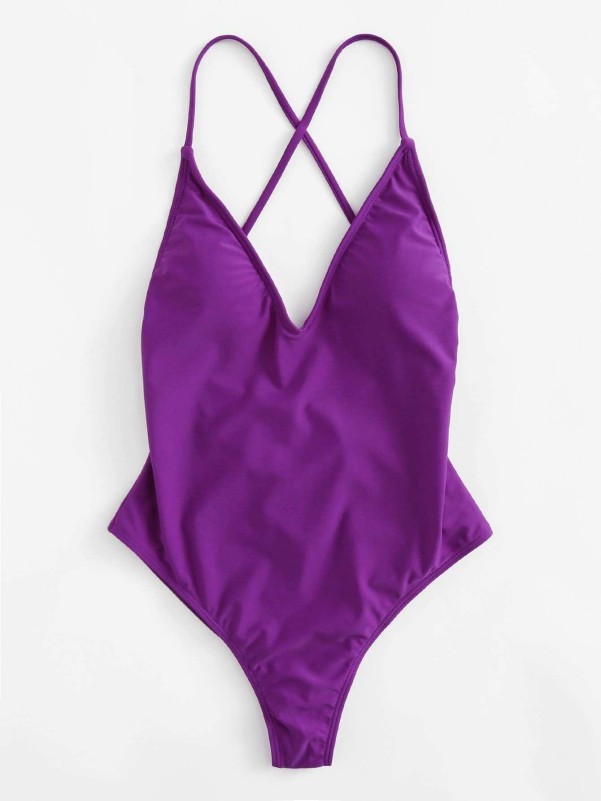 Criss Cross Low Back Swimsuit