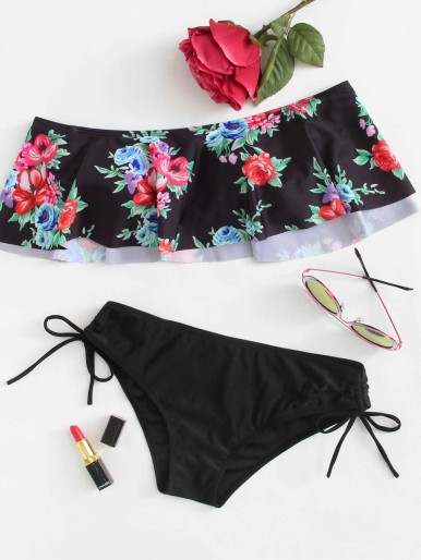 Flower Print Bikini Set