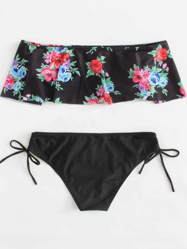 Flower Print Bikini Set