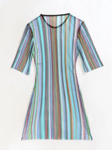 Colorful Stripe Cover Up