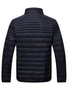 Men Zip Up Quilted Coat