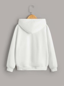 SHEIN Boys Graphic Print Drop Shoulder Hoodie