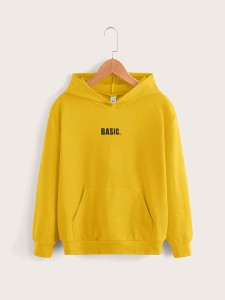 SHEIN Boys Letter Graphic Hoodie