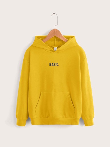 SHEIN Boys Letter Graphic Hoodie