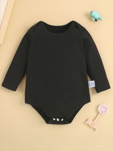 Baby Unisex Solid Snap Button Bodysuit