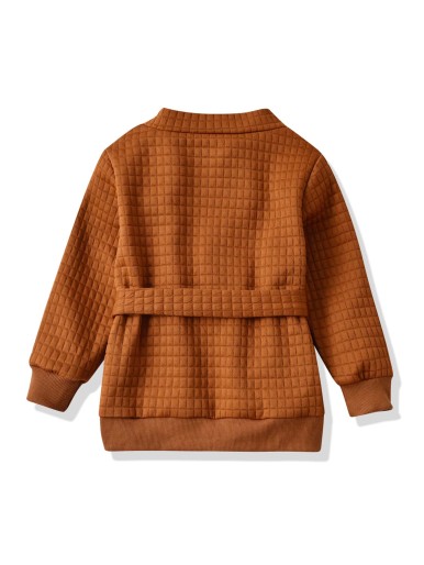 Toddler Boys Quilted Belted Coat