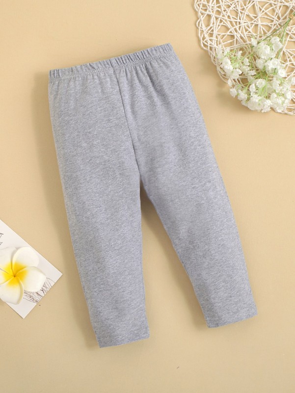 Baby Elastic Waist Solid Pants