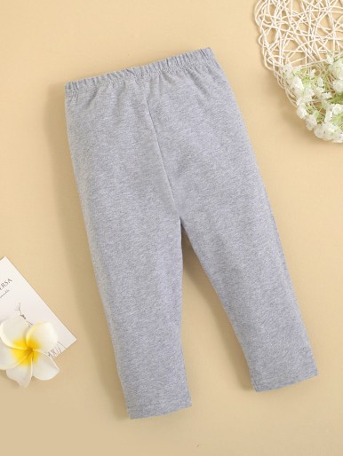 Baby Elastic Waist Solid Pants