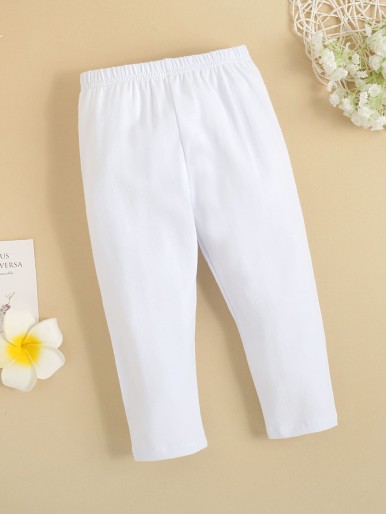 Baby Elastic Waist Solid Pants