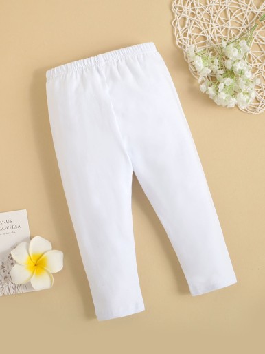 Baby Elastic Waist Solid Pants