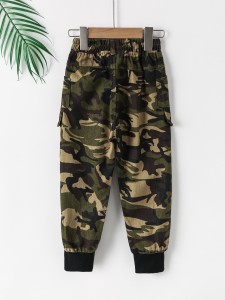 Toddler Boys Camo Print Flap Detail Pants