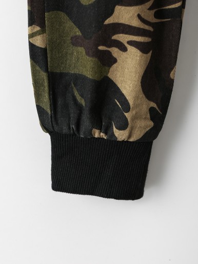 Toddler Boys Camo Print Flap Detail Pants