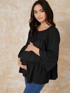 SHEIN Maternity Bell Sleeve Smock Top