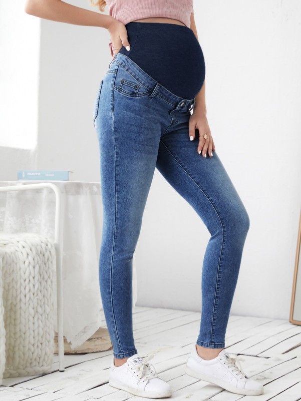 Maternity Wide Waistband Skinny Jeans