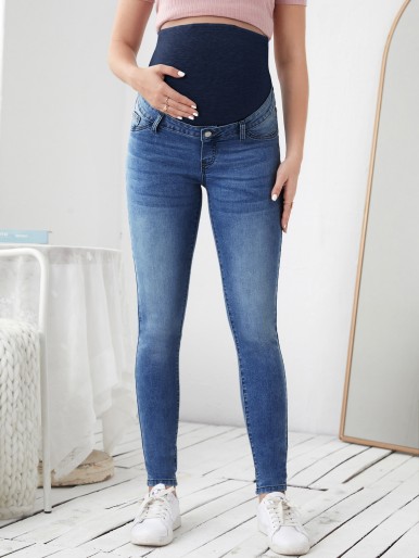 Maternity Wide Waistband Skinny Jeans