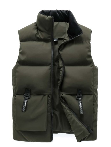 Men Zip Up Funnel Neck Puffer Gilet